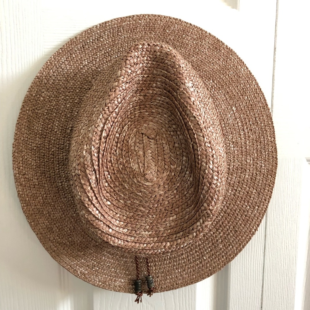 Brixton Lera Straw Fedora Hat - Rose Gold